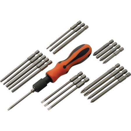 DYNAMIC Tools 21 Piece Screwdriver Set W/ Removable Bits, Comfort Grip Handle D062506